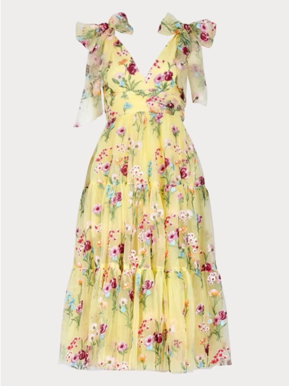 JessaKae - Margaret Floral Embroidered Midi Dress